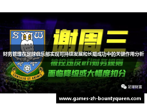 财务管理在足球俱乐部实现可持续发展和长期成功中的关键作用分析